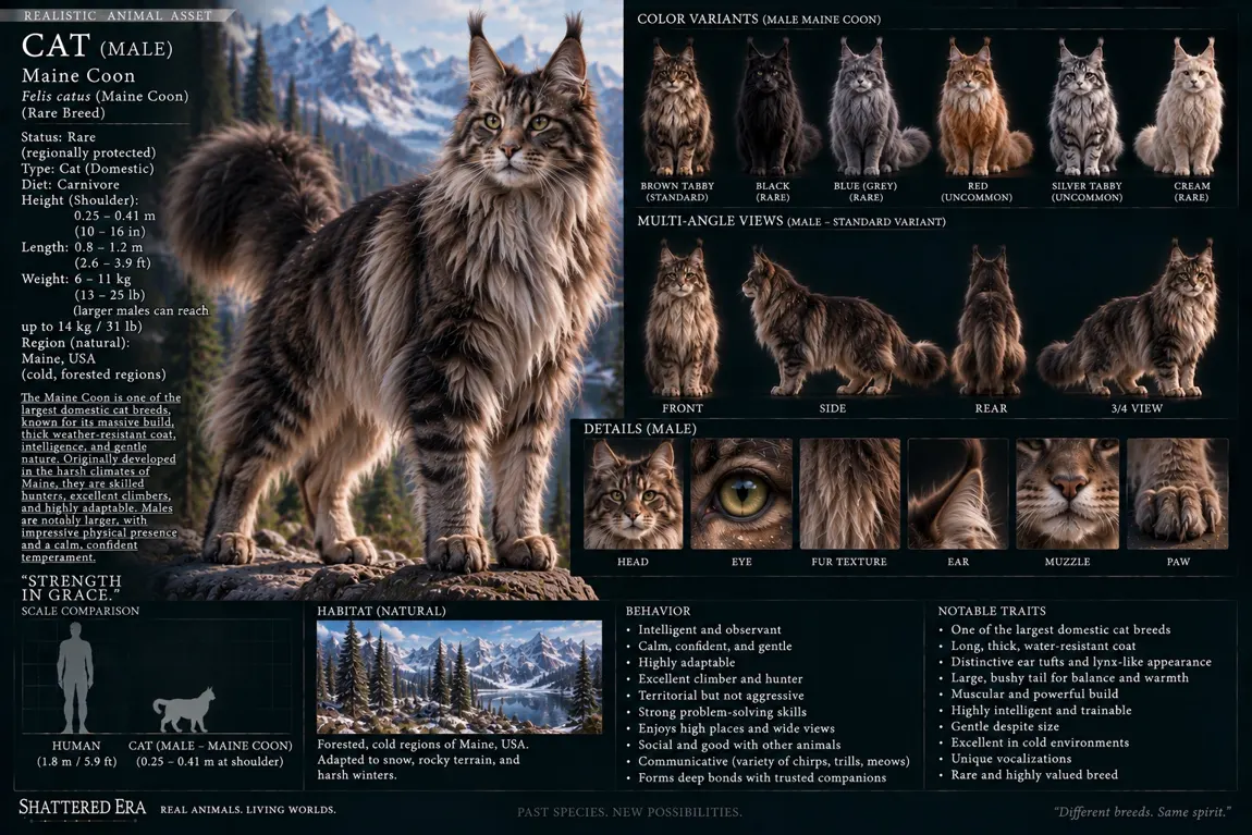 Maine Coon asset reference board